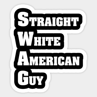STRAIGHT WHITE AMERICAN GUY Sticker
